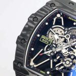 Top Swiss Super Clone Richard Mille RM35-01 – Carbon Fiber Case & White Rubber Strap image 5