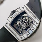 UMI RM 61-01 Yohan Blake Skeleton Dial White Forged Carbon Sports Super Clone Watch image 9