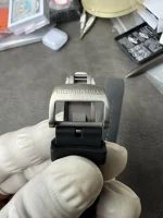 Richard Mille RM 67-01 Ultra Thin Titanium Skeleton Super Clone Watch Black Rubber image 5