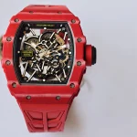 UMI RM 35-02 Rafael Nadal Red Quartz TPT Case Red Rubber Strap Super Clone Watch image 5