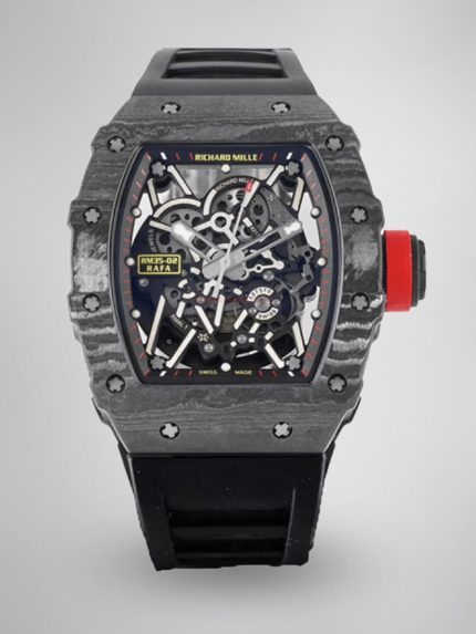 Best Richard Mille RM35-02 Carbon Fiber Skeleton Dial Swiss Super Clone Watch image 1
