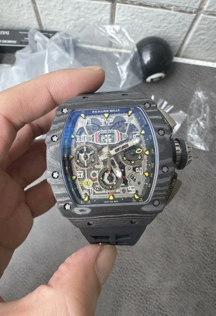 Super Clone RM11-03 Black Magic Richard Mille NTPT Carbon Fiber Full Skeleton 7750 image 2