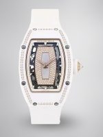 Elegant Swiss Richard Mille RM 07-01 Super Clone White Ceramic & Rose Gold Diamond Dial Watch – Luxury Style For Women image 1