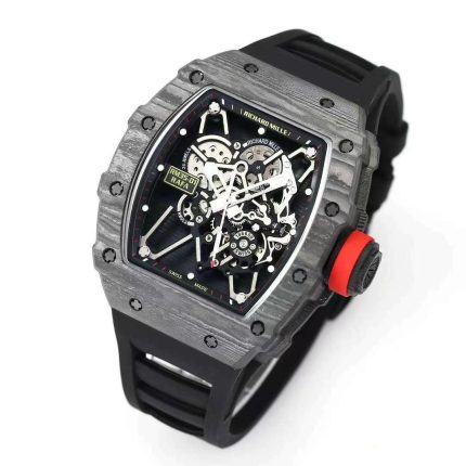 Richard Mille RM 35-01 Rafael Nadal Super Clone Swiss Watch – Skeleton Dial, NTPT Carbon Case, Black Rubber Strap image 2