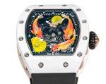 Super Clone Richard Mille RM S10 Koi Tourbillon Watch with Black Rubber Strap image 3