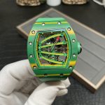 Richard Mille RM 59-01 Tourbillon Super Clone Skeleton Super Clone Watch Green Carbon Yohan Blake image 3