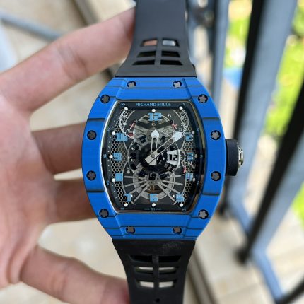 Super Clone Richard Mille RM022 Blue Carbon Skeleton Dial Automatic Movement 40x50mm image 2
