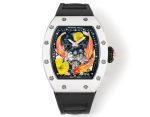 Super Clone Richard Mille RM S10 Koi Tourbillon Watch with Black Rubber Strap image 9