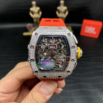 Super Clone Richard Mille RM 11-03 Men’s Watch with Diamond Bezel And Skeleton Dial Design image 2