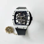 UMI RM 61-01 Yohan Blake Skeleton Dial White Forged Carbon Sports Super Clone Watch image 2