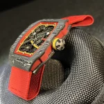 UMI RM 67-02 Alexander Zverev Skeleton Red Dial Red Strap Carbon Fiber Sports Super Clone Watch image 7