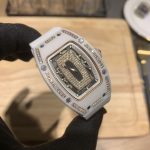 Elegant Swiss Richard Mille RM 07-01 Super Clone White Ceramic & Rose Gold Diamond Dial Watch – Luxury Style For Women image 5
