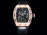 RM052 Skeleton Tourbillon Super Clone Watch Black Skull Dial – Rose Gold Case image 8