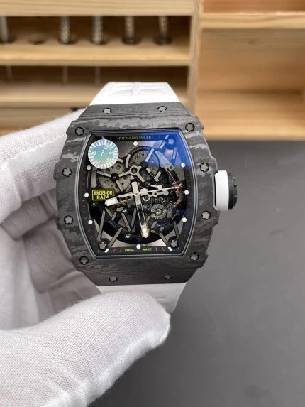 Richard Mille RM 35-02 Rafael Nadal Carbon Fiber Red Bezel V7 Super Clone Watch image 2