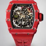 UMI RM 35-02 Rafael Nadal Red Quartz TPT Case Red Rubber Strap Super Clone Watch image 1