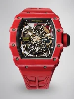 UMI RM 35-02 Rafael Nadal Red Quartz TPT Case Red Rubber Strap Super Clone Watch image 1