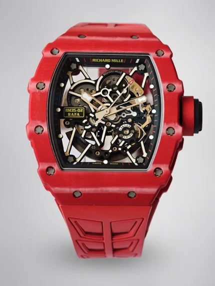 UMI RM 35-02 Rafael Nadal Red Quartz TPT Case Red Rubber Strap Super Clone Watch image 1