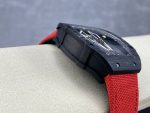 Swiss Super Clone Richard Mille RM27-03 Black Carbon Fiber Case with Red Woven Strap image 10