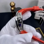 Richard Mille RM 037 Super Clone Diamond-Set Case Red Rubber Strap Luxury Ladies Wristwatch image 6