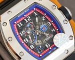 Luxury Super Clone Richard Mille RM 030 Super Clone PSG Watch, Skeleton Dial, Titanium Case, Black Rubber Strap image 5