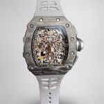 Swiss Richard Mille RM 11 Super Clone – 49mm Carbon Case, Skeleton Dial, Grey Rubber Strap image 1