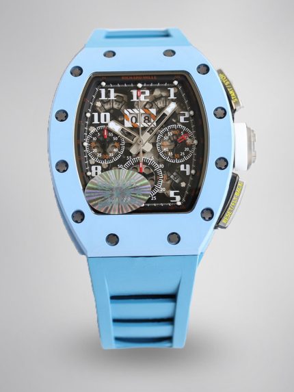 Best Richard Mille RM11-03 Carbon Fiber Chronograph Super Clone Black Dial Watch image 1