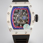 Luxury Super Clone Richard Mille RM 030 Super Clone PSG Watch, Skeleton Dial, Titanium Case, Black Rubber Strap image 1