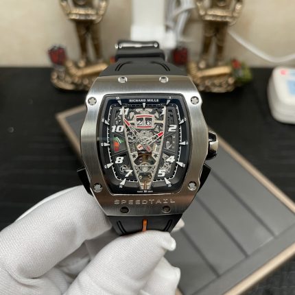 Luxury Best Richard Mille RM 40-01 Super Clone McLaren Speedtail – Water-Drop Case, Black Rubber Strap, Swiss Movement image 2