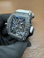 Super Clone Richard Mille RM 12-01 Black NTPT Carbon Fiber Tourbillon Watch image 4