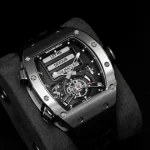 Richard Mille RM 069 Super Clone Funny Dial Skeleton Tourbillon Black Rubber Strap Luxury Men's Watch image 5
