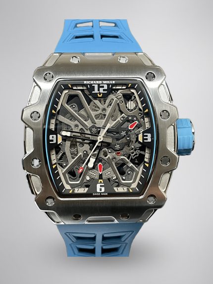 Luxury Super Clone Richard Mille RM 35-03 Rafael Nadal Skeleton Dial Blue Strap Watch For Men image 1