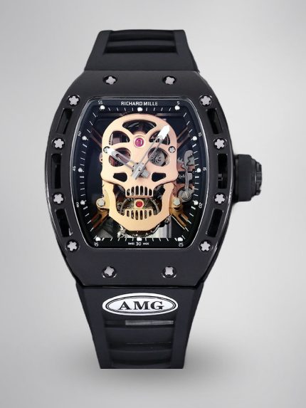 Super Clone Richard Mille RM052 Skull Tourbillon Super Clone Watch 43mm Swiss Skeleton Design image 1