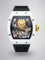 Richard Mille RM 88 Smiley Automatic Tourbillon Best Swiss Super Clone – 39mm White Ceramic Blue Strap image 10
