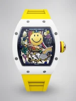 Richard Mille RM 88 Smiley Automatic Tourbillon Best Swiss Super Clone – 39mm White Ceramic Blue Strap image 11