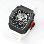 Top Swiss Super Clone Richard Mille RM35-01 – Carbon Fiber Case & White Rubber Strap image 3