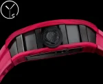 Richard Mille RM 052 Super Clone Red Carbon Case Skull Skeleton Dial Red Rubber Strap Luxury Sports Wristwatch image 4