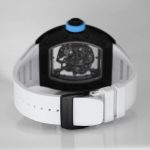 Best Super Clone RICHARD MILLE RM 055 Skeleton Watch - Swiss Movement Super Clone, Carbon Fiber Case, Sporty White Rubber Strap image 10