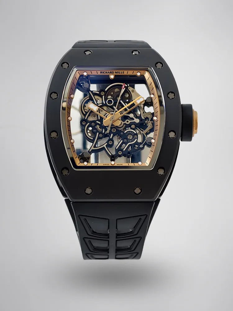 UMI Richard Mille RM 055 Bubba Watson Ceramics 1:1 Skeleton Dial RMUL2 Movement Super Clone Watch image 1 UMI Richard Mille RM 055 Bubba Watson Ceramics 1:1 Skeleton Dial RMUL2 Movement Super Clone Watch image 1