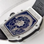 UMI RM 67-02 White Quartz TPT Carbon Case White Fabric Strap Skeleton Super Clone Watch image 9