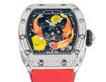 Super Clone Super Clone RICHARD MILLE RM S10 Koi Fish Tourbillon Watch Diamond Case Red Strap Swiss Quality image 4