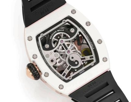Super Clone Richard Mille RM S10 Koi Tourbillon Watch with Black Rubber Strap image 2