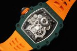 Best Richard Mille RM 21-02 Tourbillon Aerodyne Super Clone Watch - Orange Rubber Strap image 8
