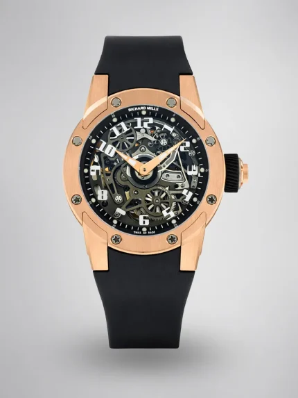 Best Super Clone Richard Mille RM 63-01 Dizzy Round Skeleton Dial Automatic Watch Big-Date Rose Gold Case image 1