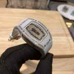 Elegant Swiss Richard Mille RM 07-01 Super Clone White Ceramic & Rose Gold Diamond Dial Watch – Luxury Style For Women image 6