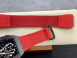 Swiss Super Clone Richard Mille RM27-03 Black Carbon Fiber Case with Red Woven Strap image 2