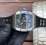 Richard Mille RM 30-01 Super Clone Skeleton Dial Black Rubber Strap Luxury Sports Wristwatch image 10
