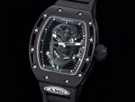 Swiss Richard Mille RM 052 Super Clone Watch – Skeleton Tourbillon, Skull Face, Black Rubber Strap, Quality image 4