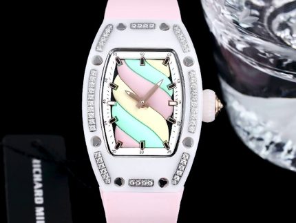 Swiss Super Clone Richard Mille RM 07-01 Bonbon Collection Pink Marshmallow – Diamond Ceramic Case, Ladies Luxury Watch image 2