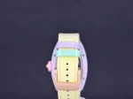 Richard Mille RM 07-03 Super Clone, White Ceramic Case Pastel Swirl Dial White Rubber Strap Luxury Ladies Wristwatch image 13