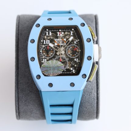 Best Richard Mille RM11-03 Carbon Fiber Chronograph Super Clone Black Dial Watch image 2